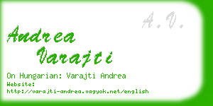 andrea varajti business card